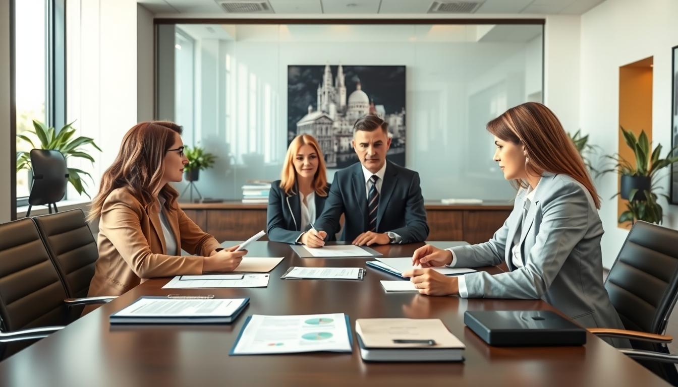 Senior legal team and family support